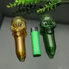 Accessoires pour fumeurs Super Skull Ghost Head Pipe en verre Bongs en verre Tuyaux de brûleur à mazout Conduites d'eau Plates-formes pétrolières