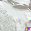 Sweat-shirt américain à capuche de styliste, blanc, jeune voyou, pull pour hommes et femmes, imprimé en mousse 3D, manteau ample, Hip Hop, 555