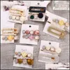 Hair Clips Barrettes Fashion Acrylic Set Pins Accessories For Women Girls Hairclip Headdress Jewelry Drop Delivery Hairjewelry Dhwty