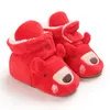 First Walkers Baby Winter Warm Shoes Soft Snow Boots Cotton Girls Boys Walker Shoe Infant Toddler Kids Short Plush Christmas