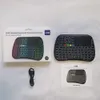 M9 Mini Tastiera Wireless Retroilluminazione Fly Air Mouse 2.4G Con Touchpad 2.4G Google Voice per Android TV Box PC