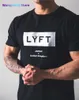 Herr t-shirts sommar Nytt varumärke sport mode kortseverad herr gym fitness t-shirt lös bodybuilding sty casual blue träning tryck toppar 0301H23