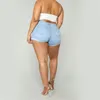 Dames shorts vrouw zomer denim mode trendy gescheurde skinny jeans plus size l-5xl groothandel prijs 2023