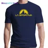 Męskie koszulki Nowe La Sportiva klasyczny druk prasowy oddychanie bawełniana maska ​​bawełniana Rsab T-koszulka dla mężczyzn 0228H23