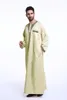 Ethnic Clothing Jubba Thobe For Men Arabic Dubai Cotton Mens Formal Thobes Long Sleeve Muslim Robe Islamic Arab Kaftan Prayer Wear