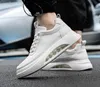 Nieuwe hardloopsneakers Heren Luchtkussen Witte Schoenen Mode Casual Leer Ademend Hoogte Verhoogd Platte Platform Board Schoenen