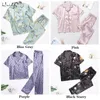 Vêtements de nuit pour femmes Pyjama Femme 2 pièces ensemble femmes pyjamas à manches courtes automne Satin soie pantalon costume pyjamas ensemble Pjs Mujer Pijama vêtements de nuit 230228