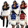 Femmes Vestes Designer Nouveau Couleur Blocage Manteau Simple Poitrine Lettre Imprimé Baseball Jersey Sport Tops 9 Couleurs