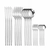 Dinnerware Sets 20Pcs Silverware Stainless Steel Tableware Set Knifes Forks Spoons Cutlery Luxury Kitchen Dinner Flatware