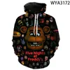 Men's Hoodies Sweatshirts Fnaf Pullover Long Sleeve 3D Printed Fashion Men Women Children Streetwear Boy Girl Kids Casual Tops 230227