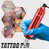 Tattoo Guns Kits Wormhole Rotary Tattoo Machine Kit voor beginners Cartridge Tattoo Machine Kit met 20 kleuren Inkten voeding Tattoo Pen Kit Red 230227