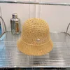 İçi boş örgü kovası şapka yaz plajı tatil kapağı moda mektubu güneş koruma balıkçı şapkası kadınlar için