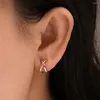 Hoop Earrings Creative Gold Silver Color Metal Criss-cross For Women Fashion Geometric Small Earring Huggies Jewelry Gift