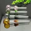 Accessoires pour fumeurs nouvelle Europe et Americaglass pipe barboteur fumer pipe eau Bang en verre Hot pot avec des feuilles colorées et des bulles de verre