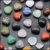 Araba DVR Taş 15mm Doğal Oyma Kristal Mini Kalp İyileştirme Reiki Mineral Heykel Süsleme Ev Dekoru Hediye Karışımı Renkler Damla Teslimat Takı DHSH8