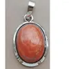 Kolye Kolye Kristal Kaplan Göz Aventurin Malakit Howlite Carnlian Opal Mavi Kum Goldstone Lava Jaspe Oval Boncuk WFH864