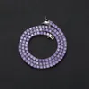 Цепи Bling 4mm Purple Stone Cz out Out Cubic Циркония