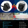 ATUALIZAÇÃO CCD HD 180 graus Fisheye Lente Câmera de carro traseiro / frontal Vista ampla Metal preto Revertendo a câmera Night Vision 12V Car DVR