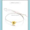 Charm armband 5st skiktad set stapel wrap bohemian daisy läder sladdarmband justerbar pärla kvinnlig tjej droppleverans juvelr dhxro