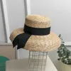 Breite Krempe Hüte Strohhut Frauen Retro Shade Woven Hut Sonnenschutz Strohhut Urlaub Strand Designer Hut Mode Hüte für Frauen G230227