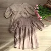 Robes de fille automne printemps vêtements pour enfants coton bio double gaze poches lâches bébé filles robe mode princesse casual enfants robes Z0223