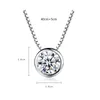 European Style Sexig Shiny Zircon S925 Silver Pendant Halsband Fashion Charming Women Box Chain Halsband Lyxiga smycken Tillbehör