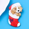 Spille Spille Wuli Baby Acrilico Petto carino Indossa cappello di Natale Accessori per gioielli per cani Regalo 2022 G230529