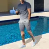 Trainingspakken voor heren Zomer Vrijetijdspak heren 3D bedrukt T-shirt Shorts 2-delige set Trendy sportkleding