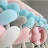 Bed Rails The Bed iswound with woven Braid Knot Pillow Cushion Bumper for Infant Bebe Crib Protector Cot Bumper Room Decor 230531