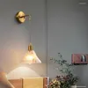 ウォールランプ日本スタイルの真鍮ガラスランプ編集レストランキッチンライトベッドルームリビングルーム背景ホームデコレーション