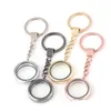 Key Rings Openable Floating Locket Round Lockets Pendants Keychain Living Memory Diy Fashion Jewelry Drop Delivery Dh6Kw