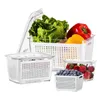 Storage Bottles Fridge Food Container BPA Free Vegetable Containers Fruit And Salad Partitioned Organizer