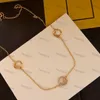 Collana con ciondoli Bracciale di design Gioielli di designer di lusso Bracciali da donna Tre lettere f Collane con ciondolo Catene in oro 18 carati bijoux