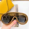 Designer Sunglasses Luxury Sunglass Wave Mask 40108 Brown Lenses Brown Frame Acetate Fiber Mask Womens Glasses Fashion Cool Trendu