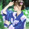 Этническая одежда 2023 Традиционное японское платье юката кимоно для женщин Haori цветочная вишня костюмы азиатские халаты пижамы