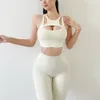 Womens Tracksuit Sportwear Yoga Outfit Set Tight Leggings Sports Bra Elastic Fitness Gym Set Womens Suit 13 Colors8