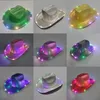 Space Cowgirl LED Hat Flashing Light Up Sequin Cowboy Hats Luminous Caps Halloween Costume Wholesale FY7970 bb0526