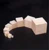 Artesanato de 3cm/4cm/5cm Cubo de madeira sólido Blocks quadrados para crianças Toys educacionais precoces Diy Woodwork Craft Decoration