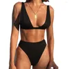 Frauen Shapers 2023 Sexy Tiefer Badeanzug Einteilige High Cut Bademode Frauen Kreuz Bandage Beachwear Sommer Backless Badeanzug