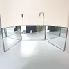 Mirrors Three Folding Mirror Makeup Realistic Reflection Easy to Store Abs 360degree Trifold 3 Way Mirror for Women Gift