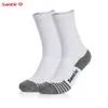 Chaussettes de sport Santic professionnel cyclisme femmes haute élastique respirant course Gym football vélo hommes 230531