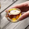 Cups Saucers Beer Whisky Juice Double Wall Heat Resistant Insulated Mini Glass Cup Kungfu Teacup Espresso Coffee Tea