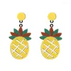 Dangle Earrings 2023 Summer Fruit Lovely Candy Color Statement Pineapple Drop For Women Girls Wedding Gifts Jewelry