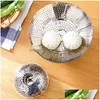 Double Boilers Stainless Steel Folding Dish Food Basket Mesh Vegetable Vapor Cooker Steamer Expandable Pannen Kitchen Tool S M L Dh0 Dhkeu