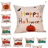 Federa per cuscino Decorazione di Halloween Er Zucca Auto Lettera Stampa Cuscino per tiro Forniture per feste Casa Dbc Drop Delivery Giardino Tessili Bedd Dhzdn