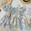 Familie Bijpassende Outfits Moeder en Dochter Gelijke Jurk Vrouwen Baby Bloemen Jurken Franse Stijl Kinderen Meisjes Kleding 230601