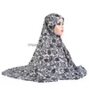 Bonnet/Crâne Casquettes Musulman Long Khimar Hijab Niqab Voile Islamique Imprimé Amira Tête Er Prière Vêtement Chapeau Écharpe Pour Femmes Turban Leopar Dhtag