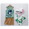 Pajamas Children Cotton Sleepwear Pyjamas Kids Summer Sleeveless TopsShorts 2pieces Girls Toddler Clothing Sets 230601