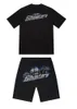 Herr t shirts bomullskläder kort set sommar män trapstar london skyttar kvinnor broderade botten träningskläder rörelse design 647ess