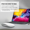 Souris Bluetooth 5.0 souris sans fil silencieuse multi-arc tactile souris ultra-mince magique pour ordinateur portable Ipad Mac PC Macbook